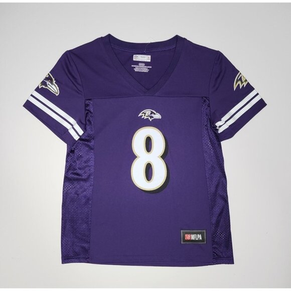 NFL Team Apparel Women's Baltimore Ravens #8 Lamar Jackson Jersey - Picture 1 of 7